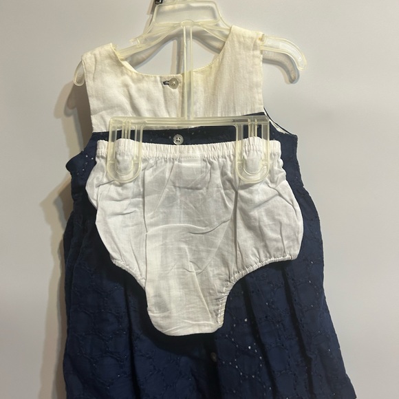 Navy blue and white dress has been wore no time - Picture 3 of 4